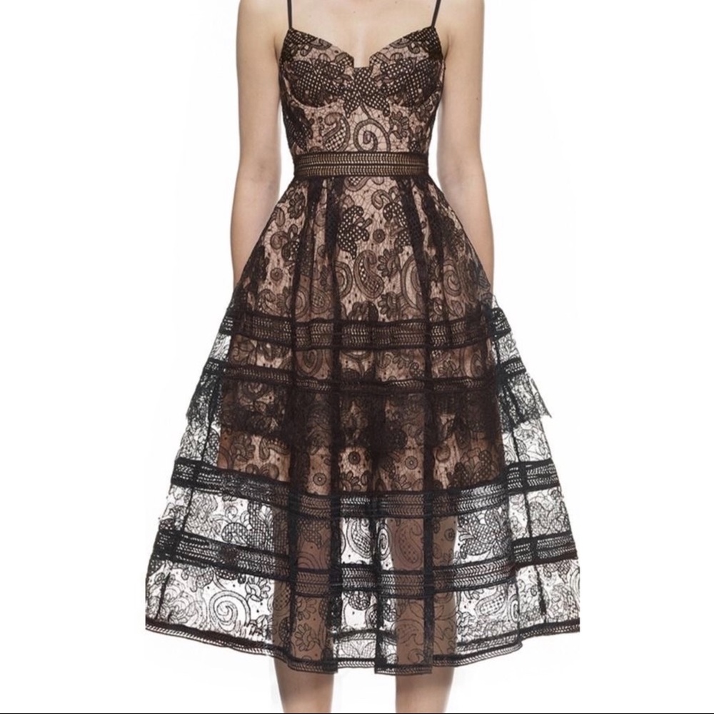 Self Portrait Black Lace dress US4/UK8